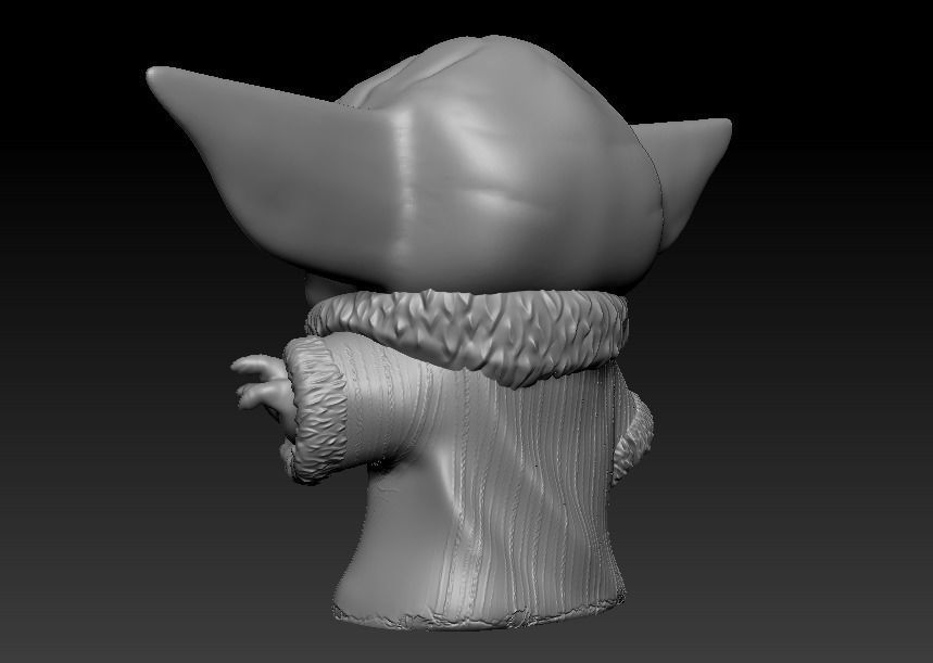 Baby Yoda POP like style 3D print model_2