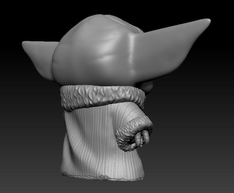 Baby Yoda POP like style 3D print model_3
