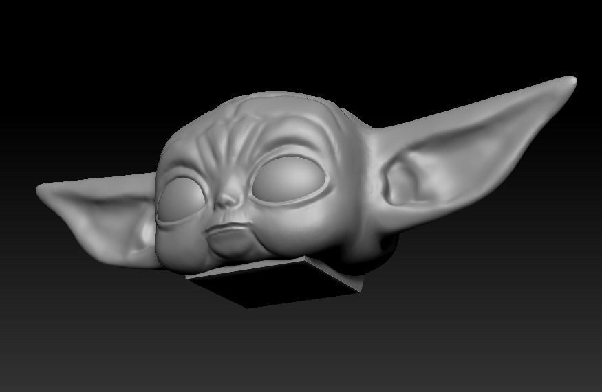 Baby Yoda POP like style 3D print model_5