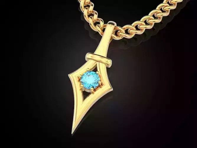 Classic pendant with stone