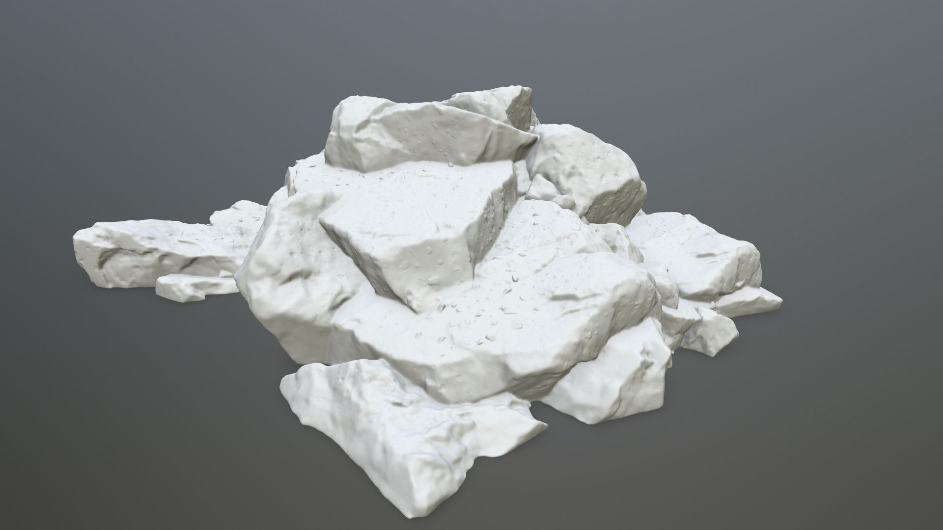 rock print pile of rocks 3D print model_3