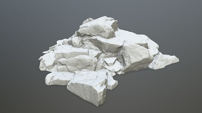 rock print pile of rocks 3D print model