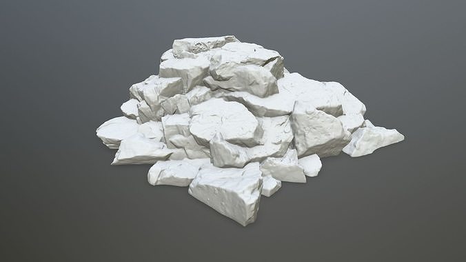rock print pile of rocks 3D print model