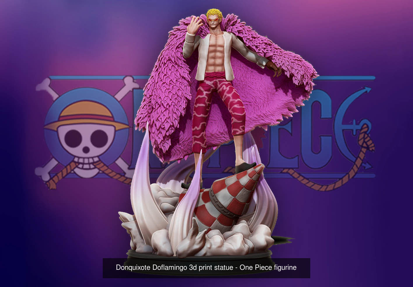 gear 4 luffy vs doflamingo 3d prints - one piece statue 3D Model Collection_4