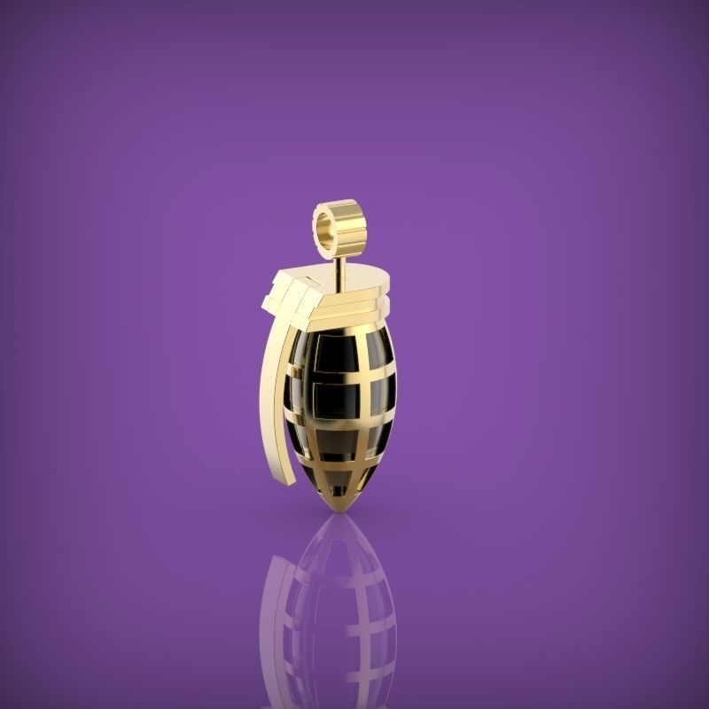 Pendant Grenade 3D print model_3