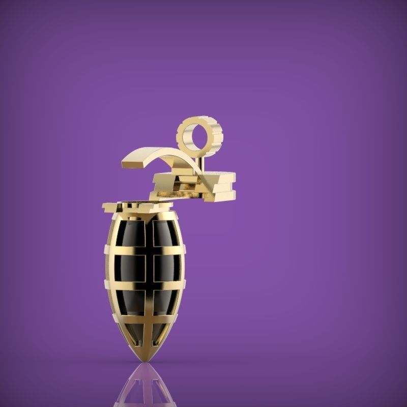 Pendant Grenade 3D print model_6