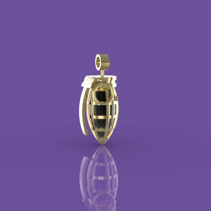 Pendant Grenade 3D print model_1