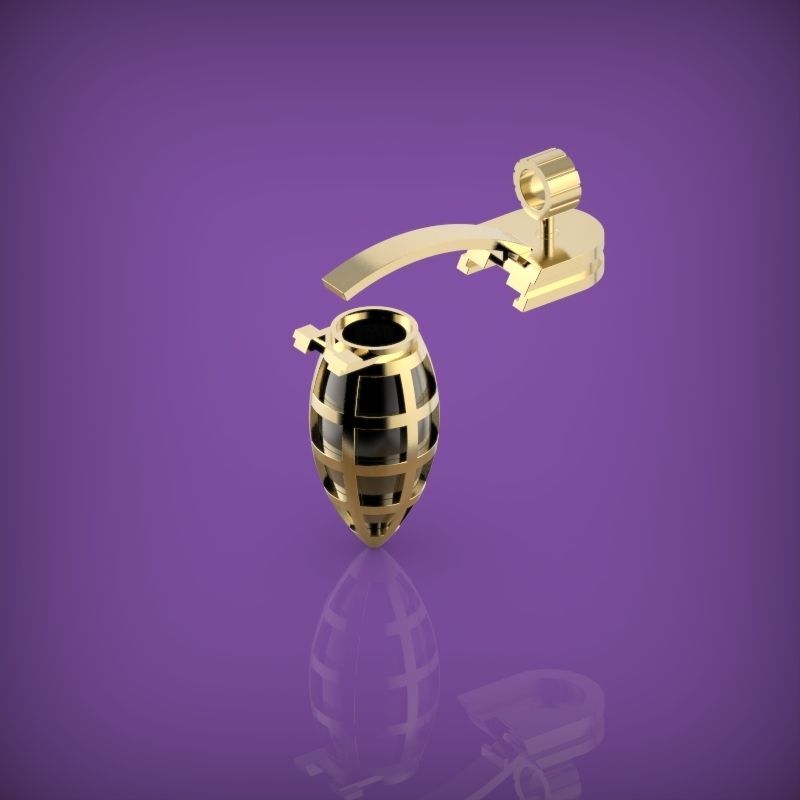Pendant Grenade 3D print model_5