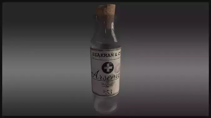 Plague Doctor Medicine Bottle Free low-poly 3D model