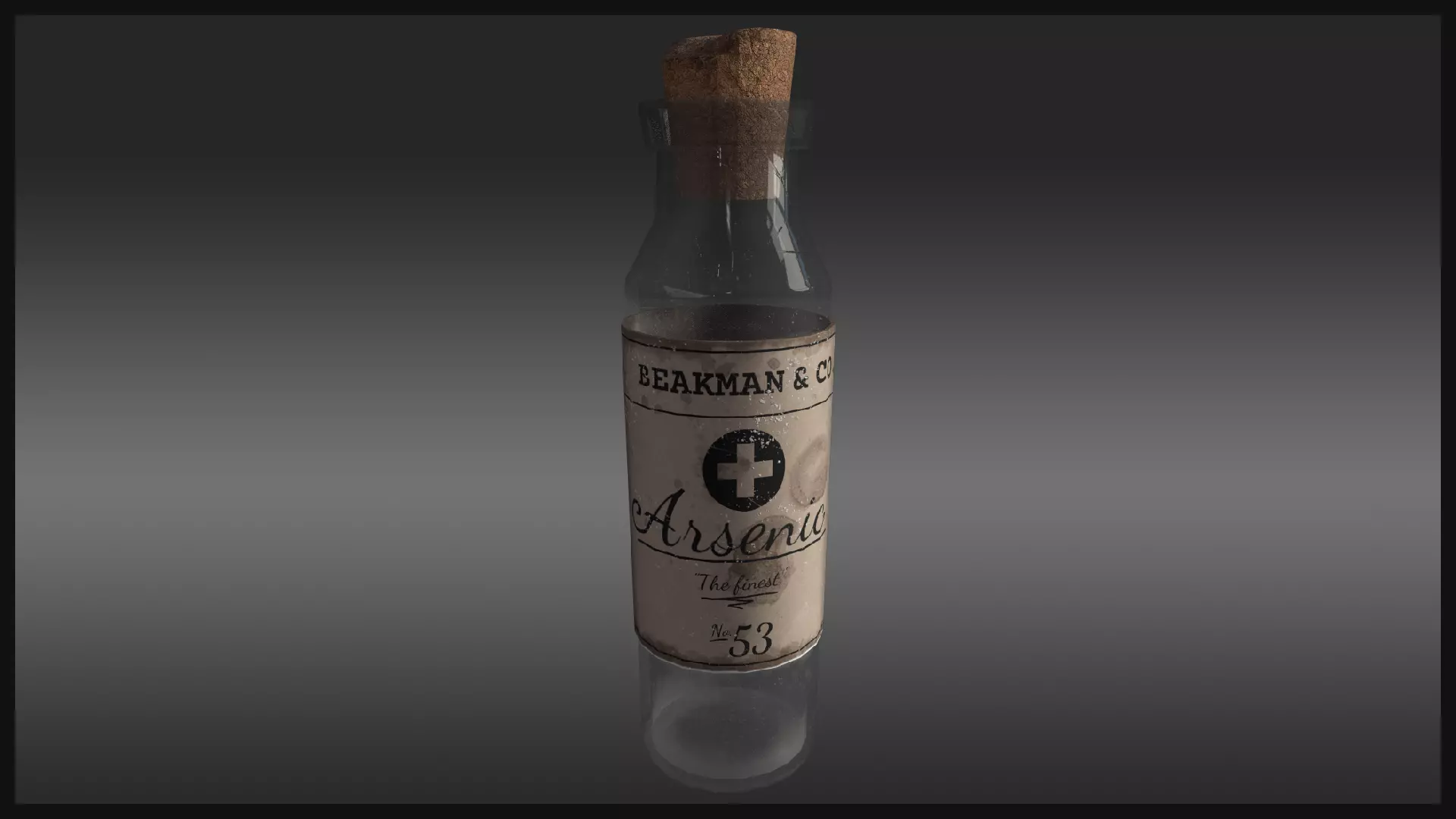 Plague Doctor Medicine Bottle Free low-poly 3D model_0