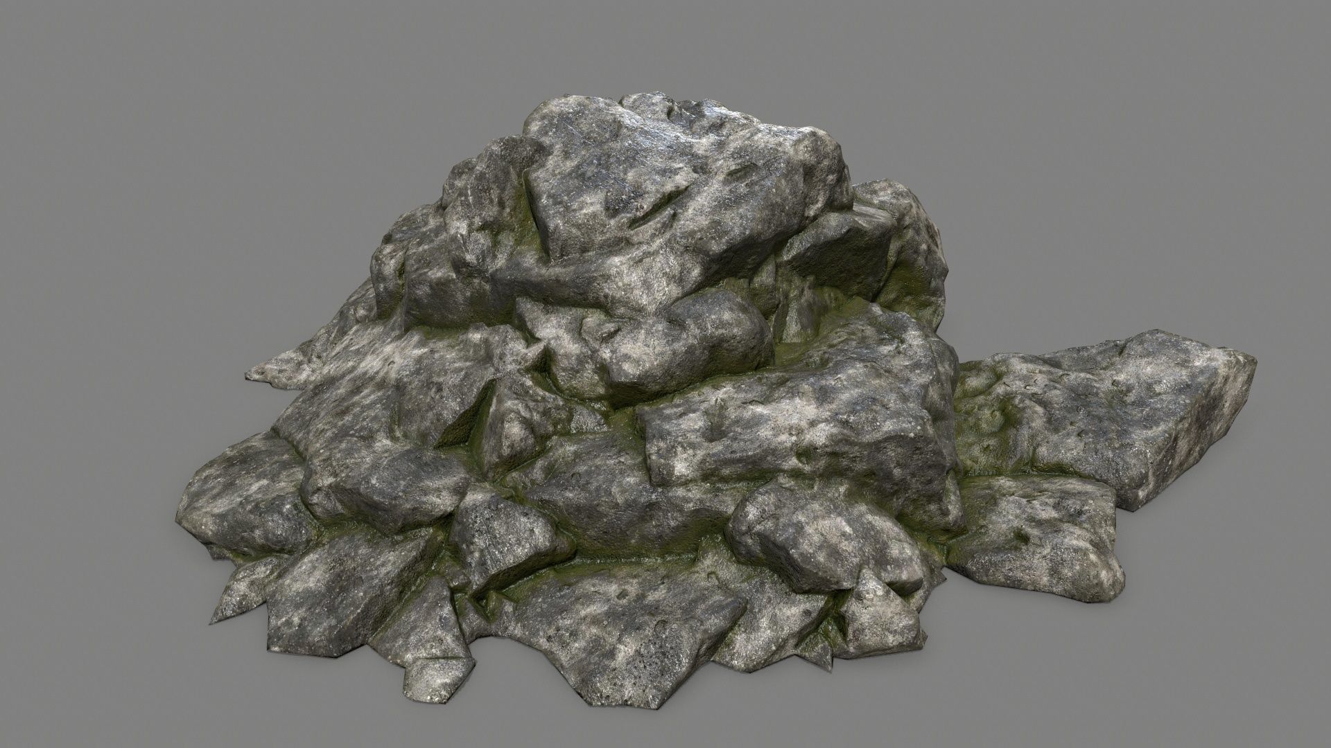 rocks rock Low-poly 3D model_23