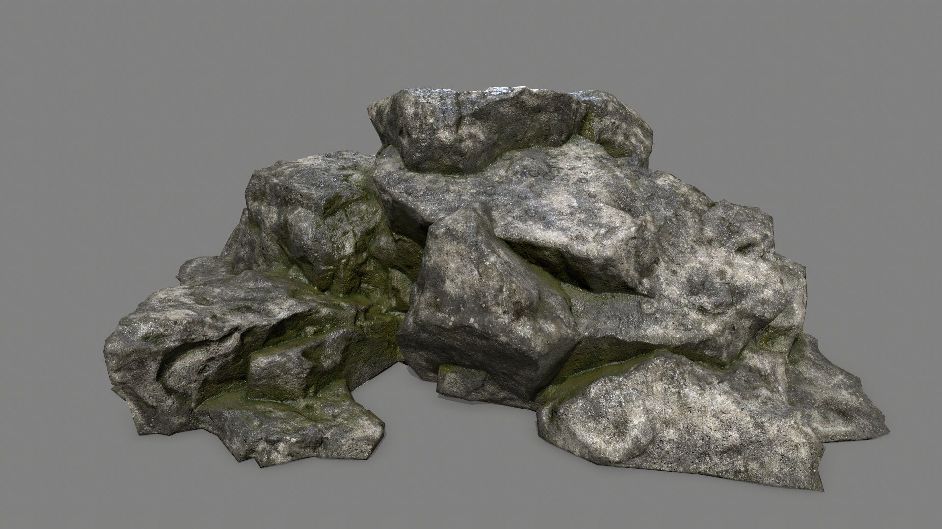 rocks rock Low-poly 3D model_5