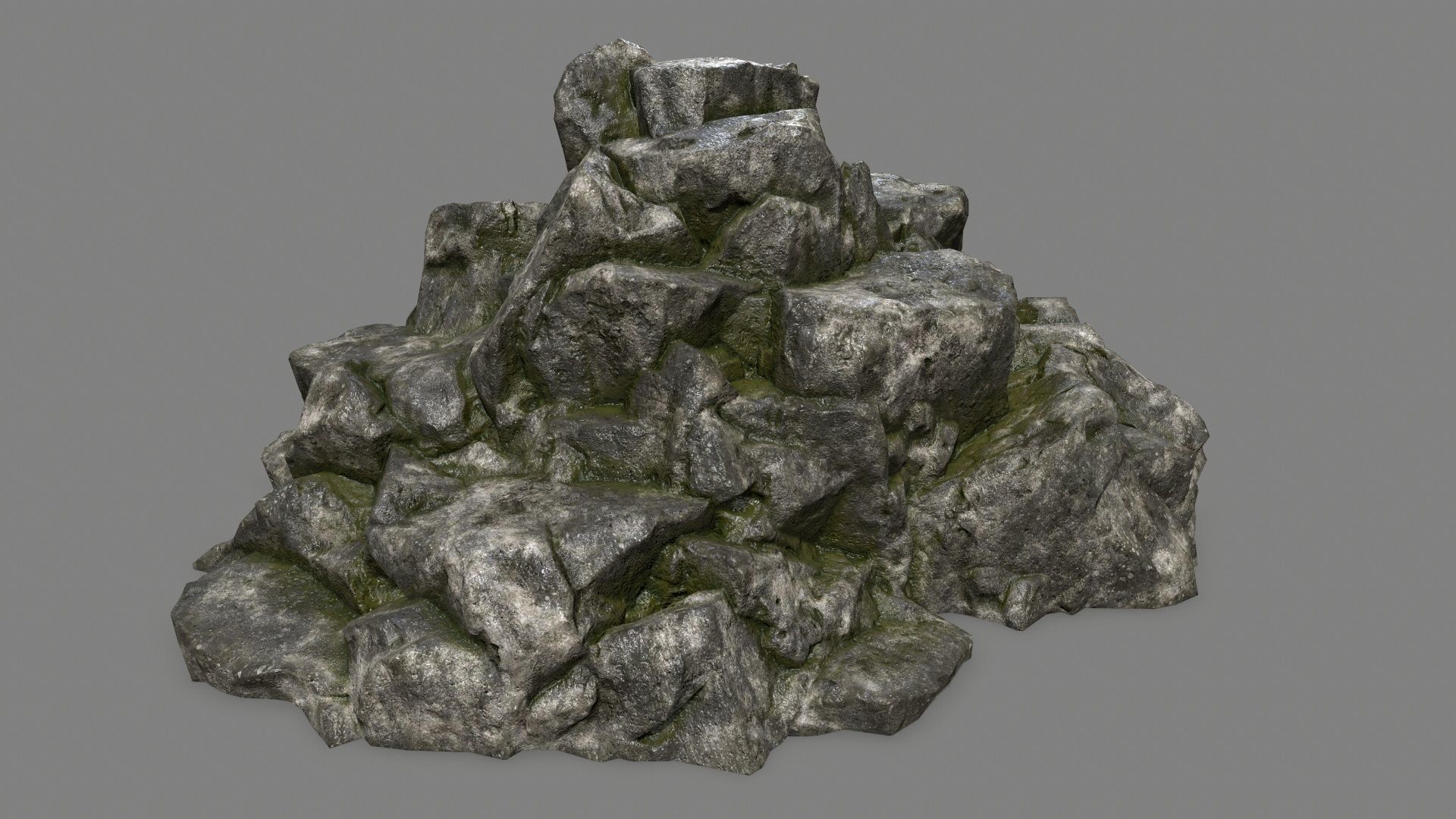 rocks rock Low-poly 3D model_9