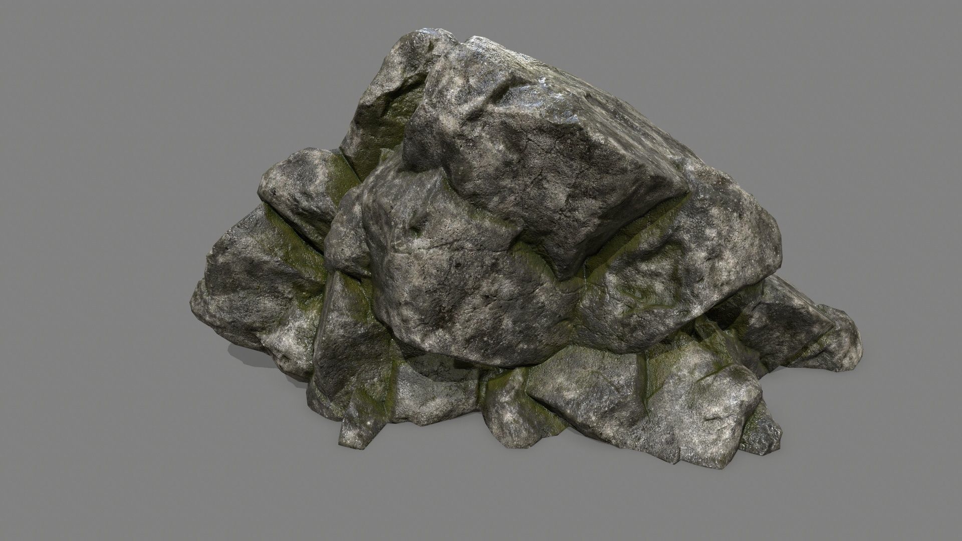 rocks rock Low-poly 3D model_38