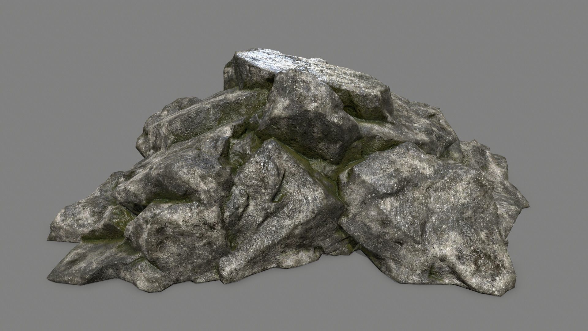 rocks rock Low-poly 3D model_6