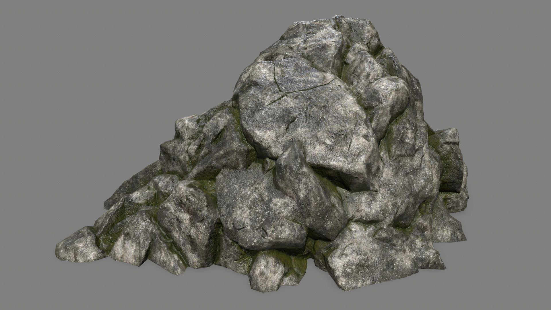 rocks rock Low-poly 3D model_27