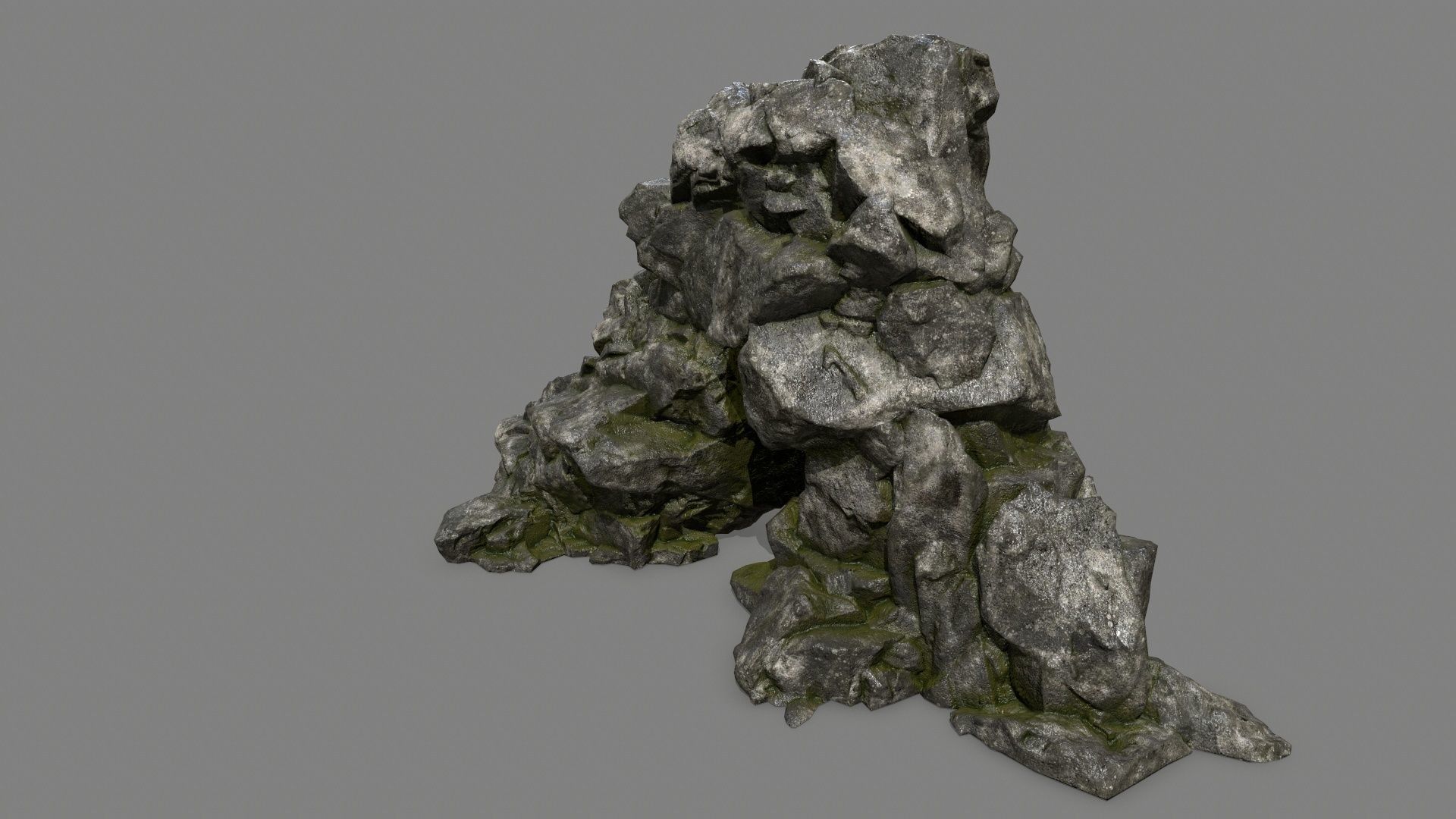 rocks rock Low-poly 3D model_16