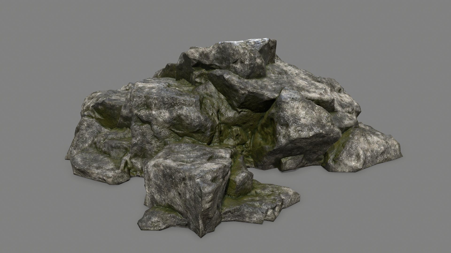 rocks rock Low-poly 3D model_4