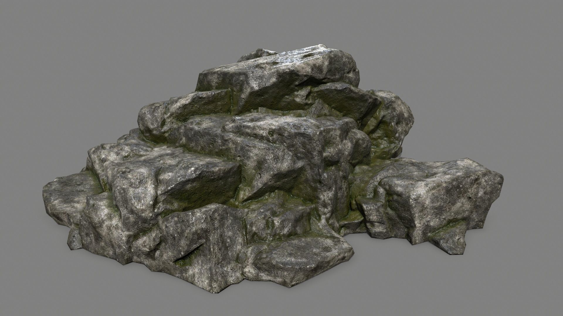rocks rock Low-poly 3D model_7