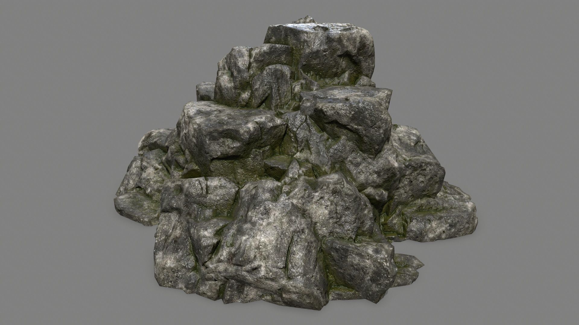 rocks rock Low-poly 3D model_10