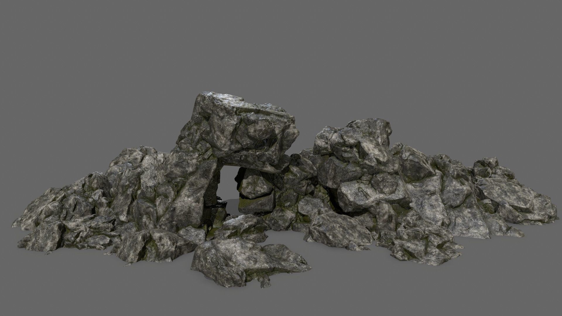 rocks rock Low-poly 3D model_1