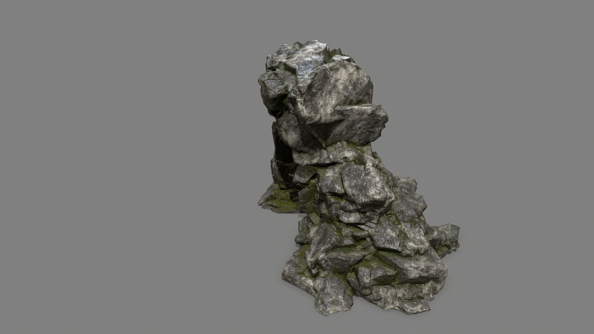 rocks rock Low-poly 3D model_14