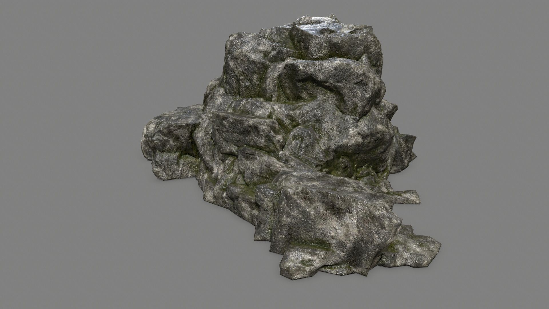 rocks rock Low-poly 3D model_12