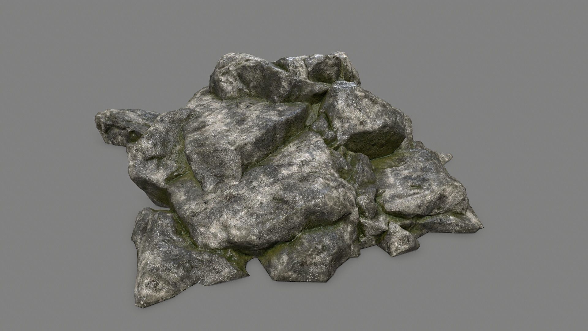 rocks rock Low-poly 3D model_19