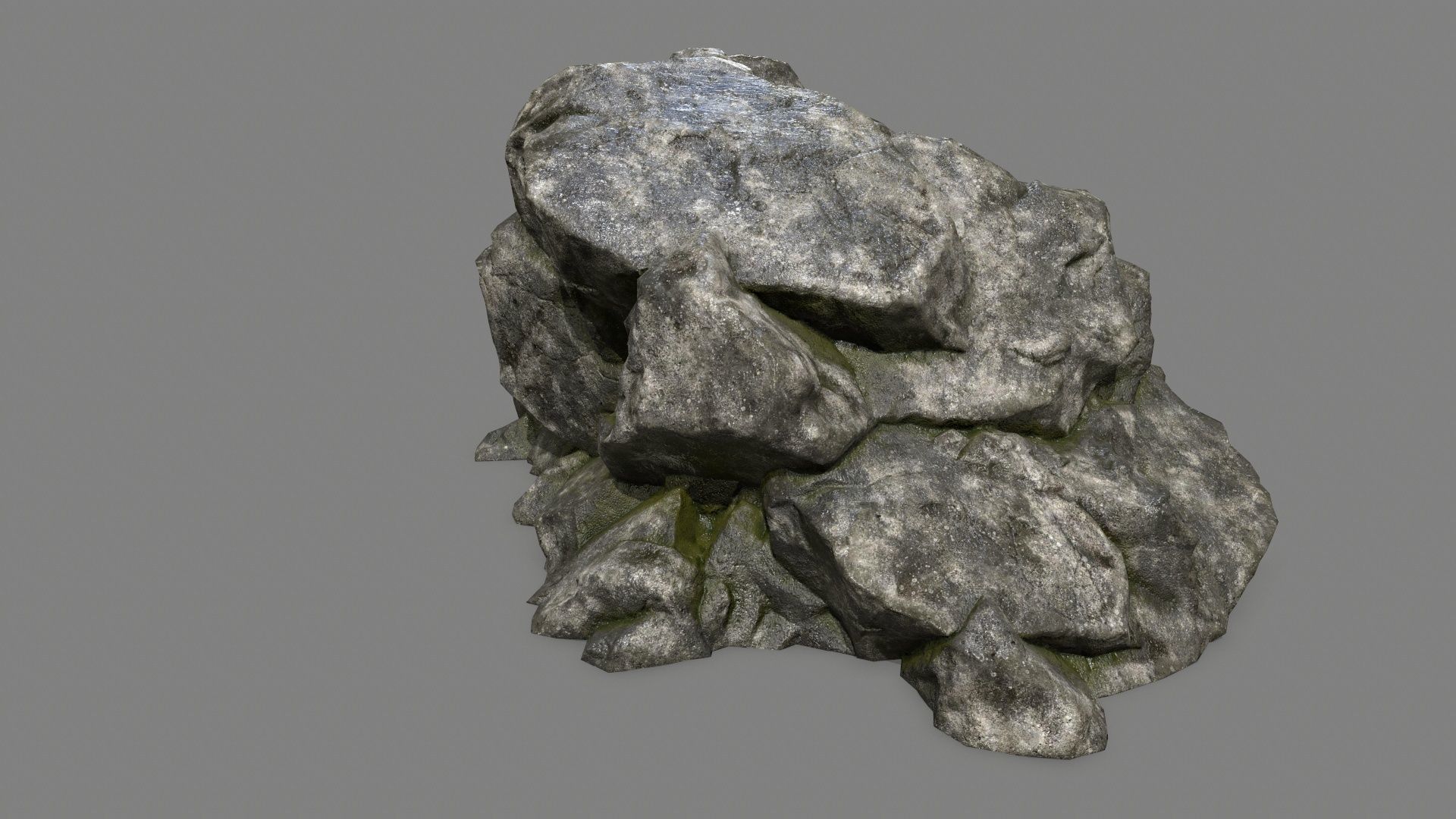 rocks rock Low-poly 3D model_37