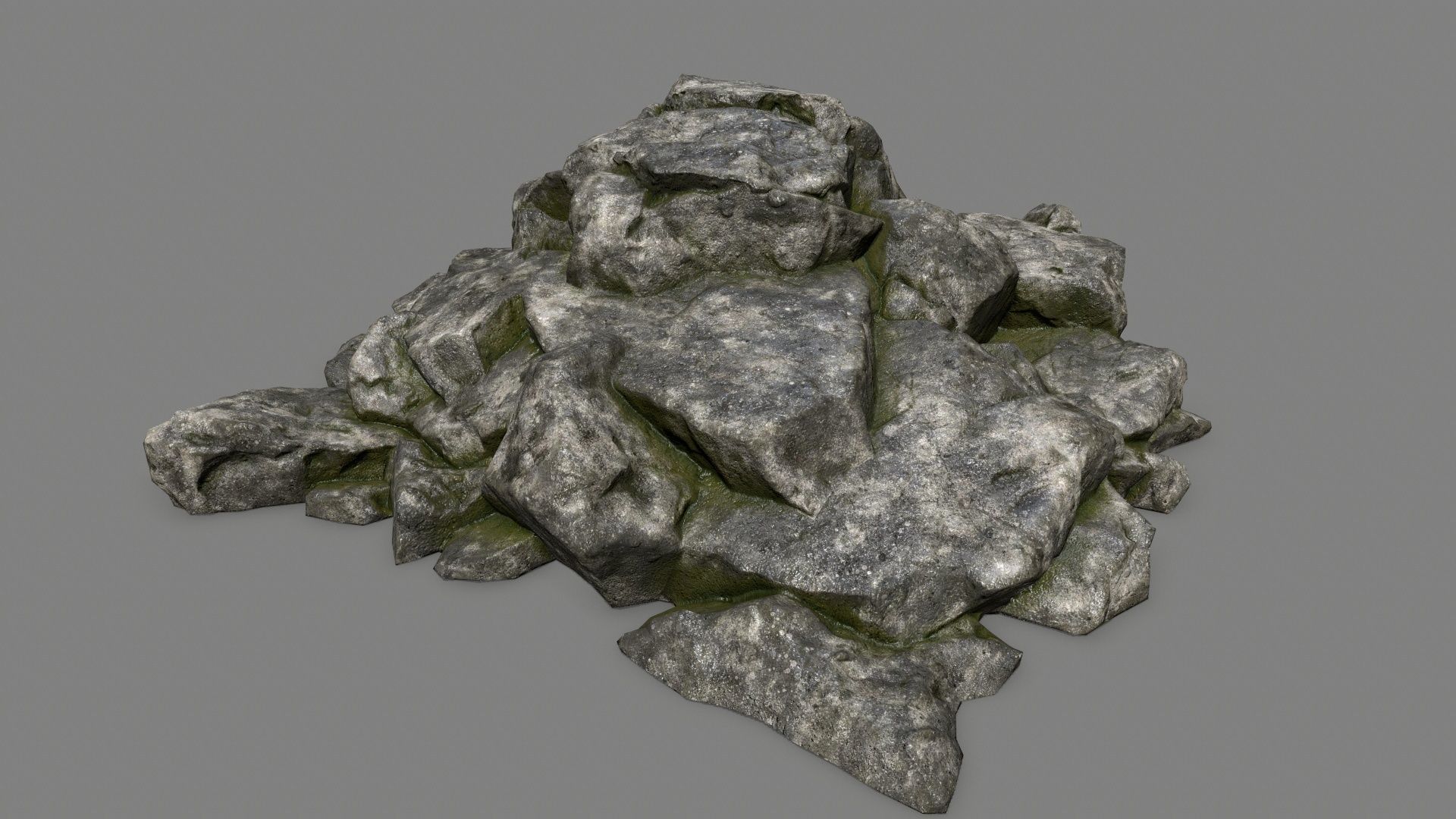 rocks rock Low-poly 3D model_26