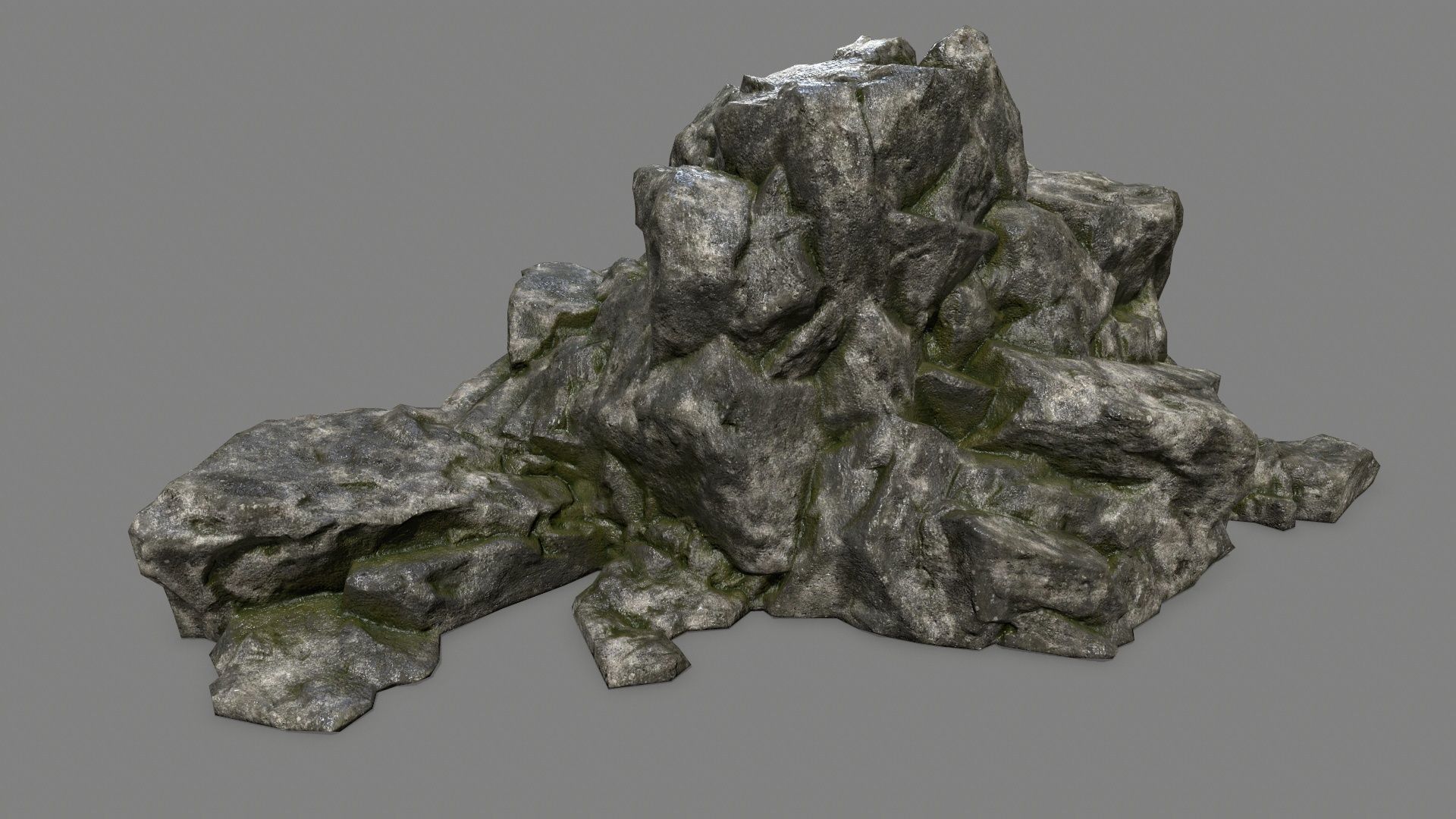 rocks rock Low-poly 3D model_11