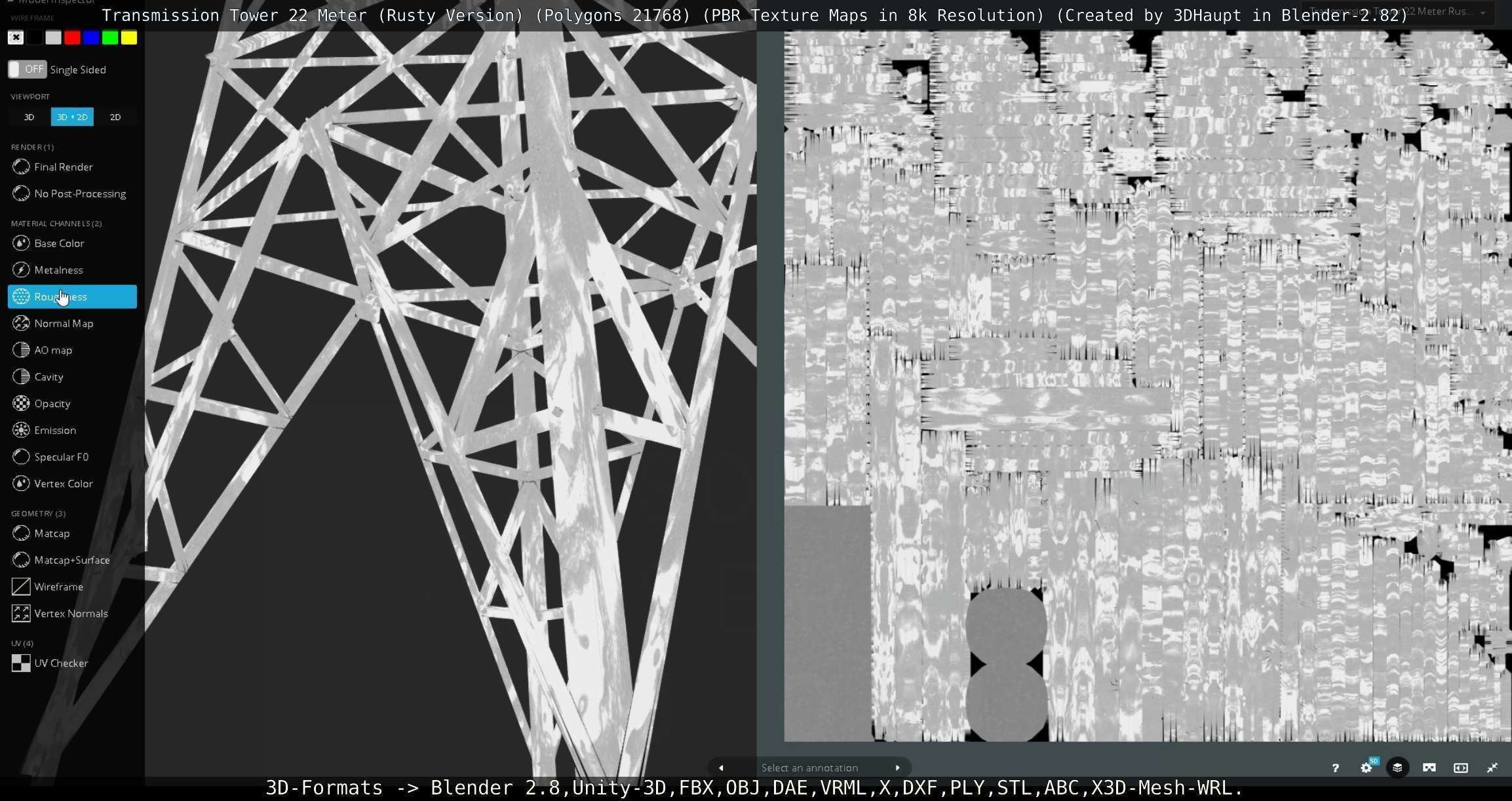 Transmission Tower 22 Meter Rusty Version Low-poly 3D model_121