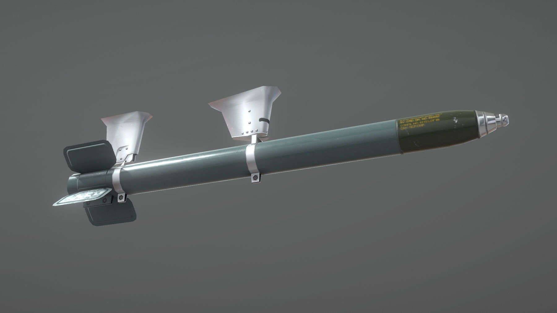 US Rocket HVAR Low-poly 3D model_7