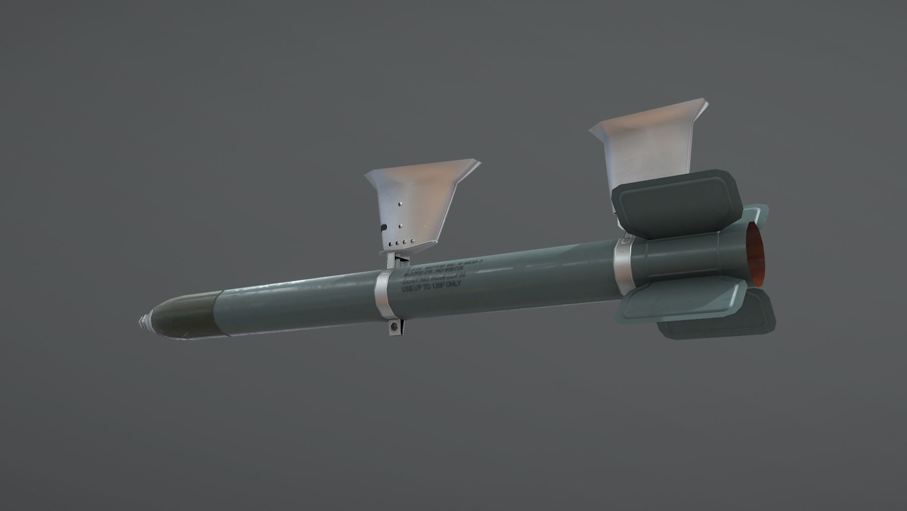 US Rocket HVAR Low-poly 3D model_4