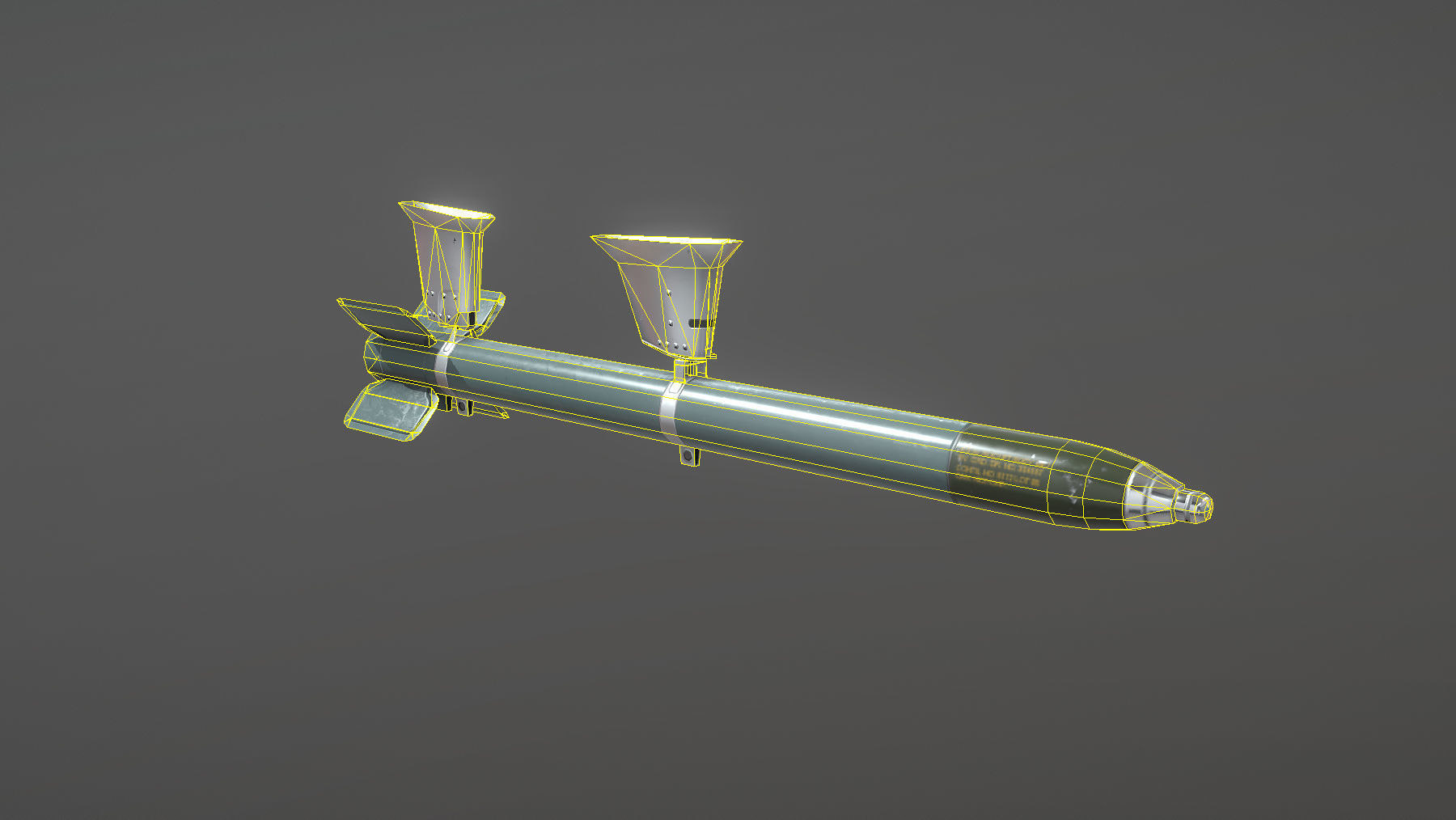 US Rocket HVAR Low-poly 3D model_13