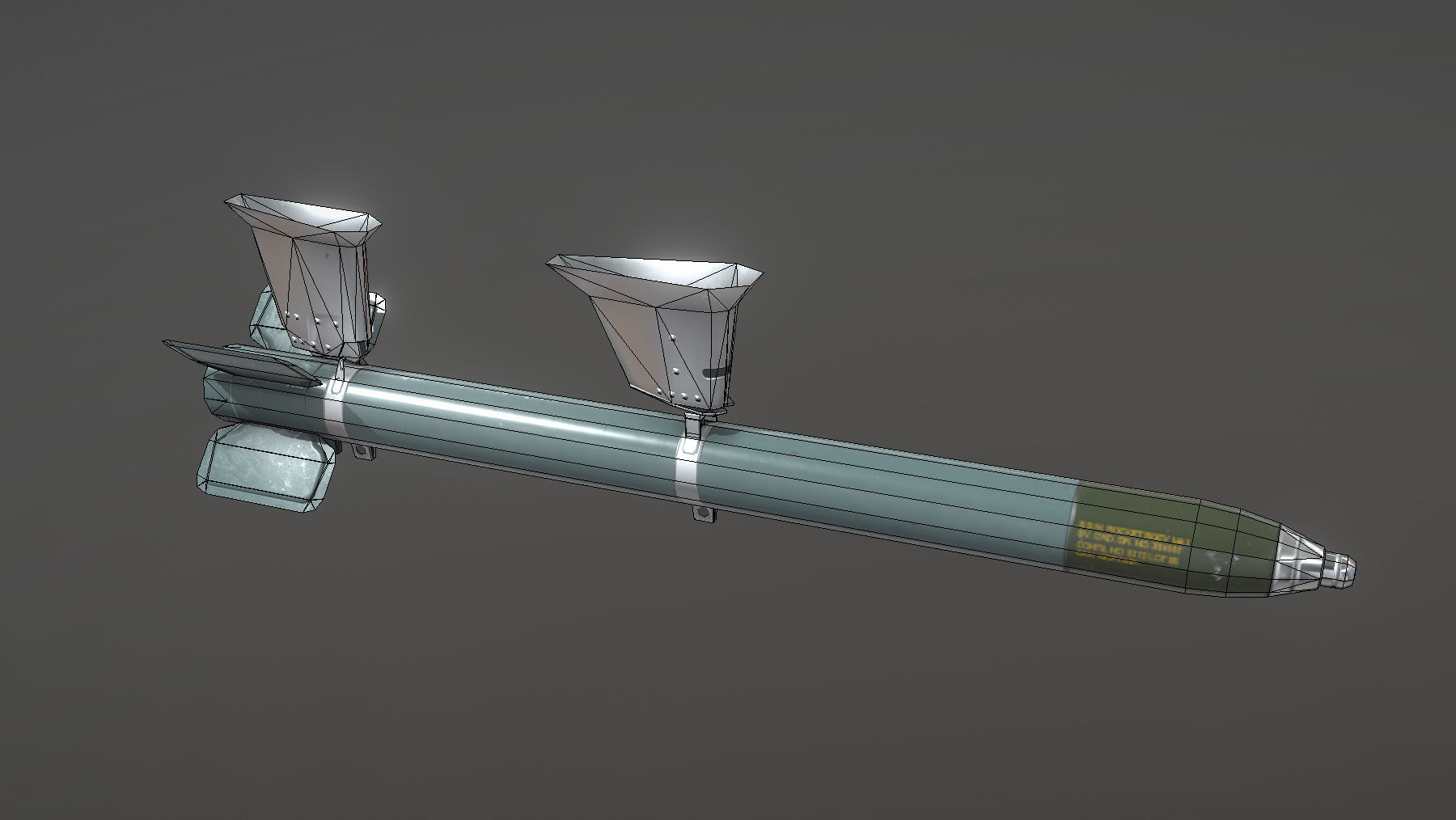US Rocket HVAR Low-poly 3D model_9