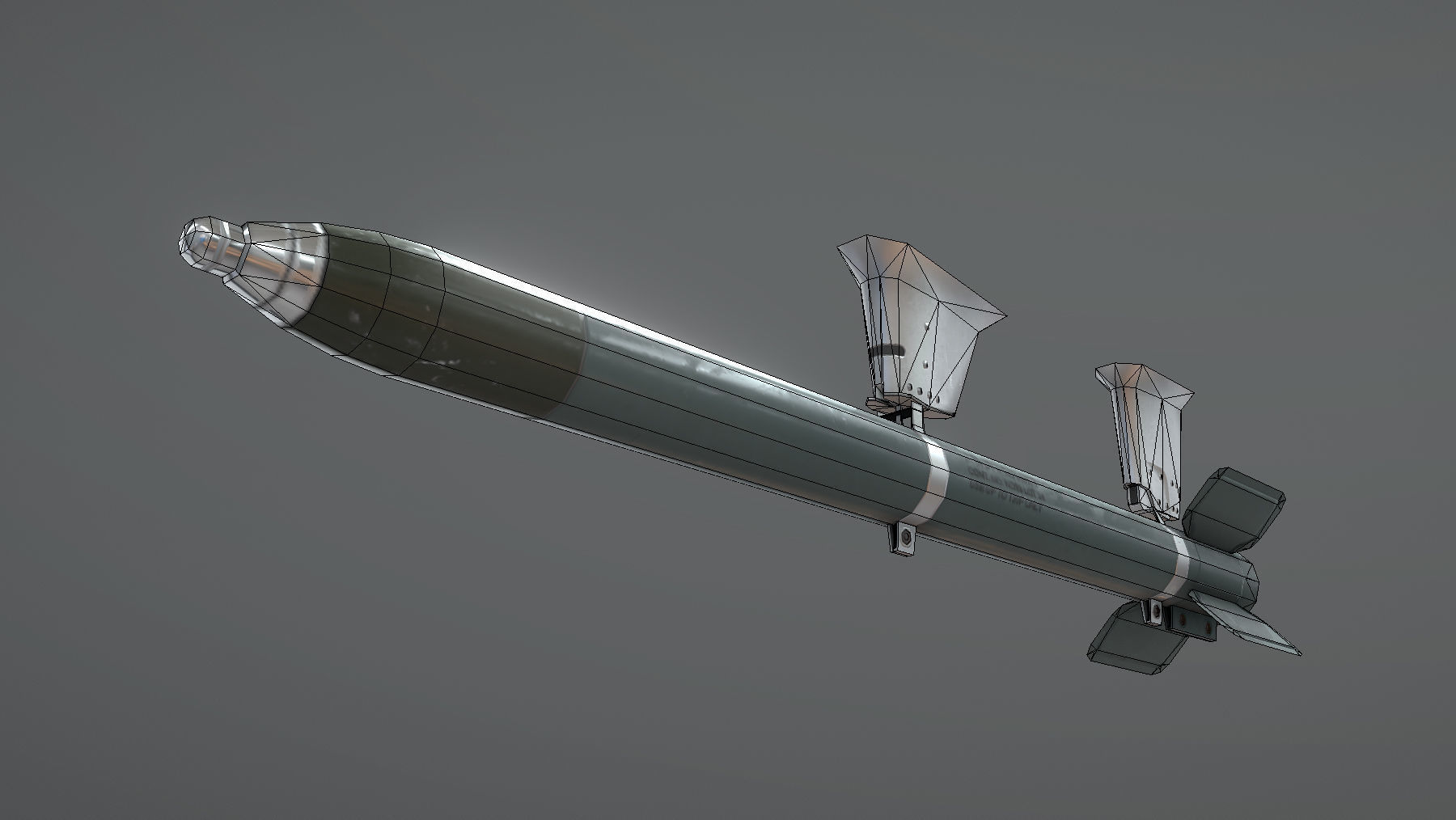 US Rocket HVAR Low-poly 3D model_11