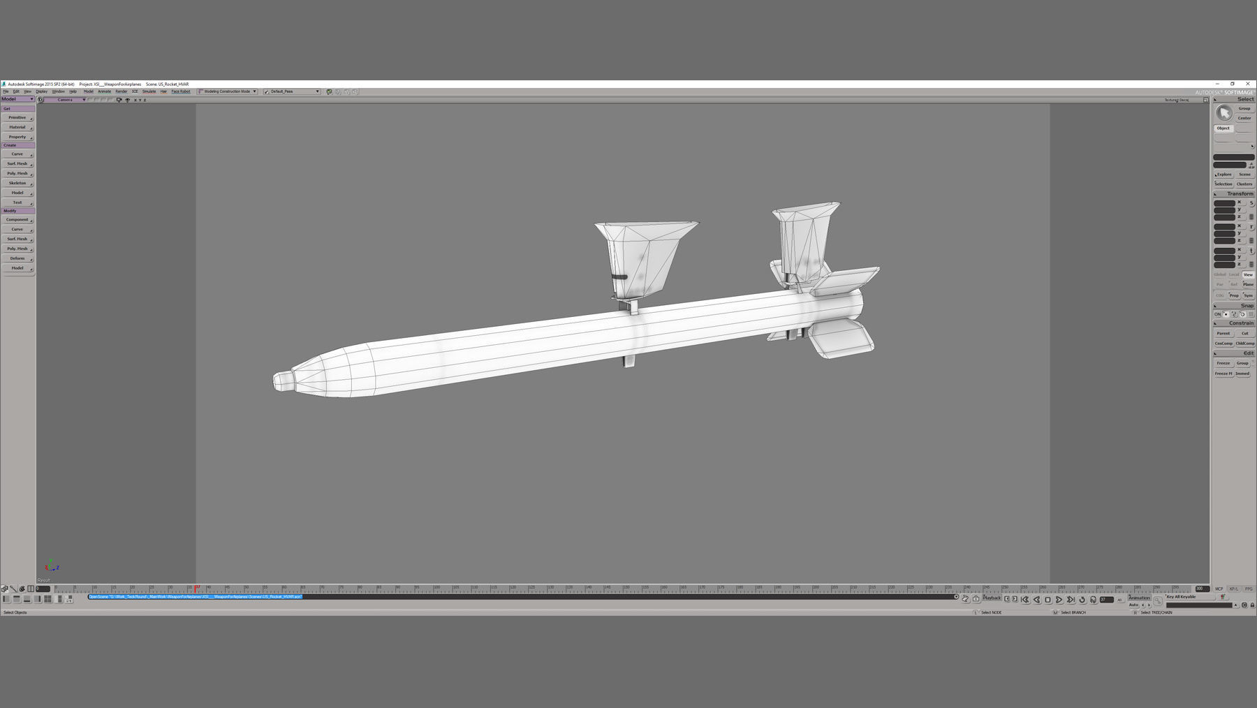 US Rocket HVAR Low-poly 3D model_18