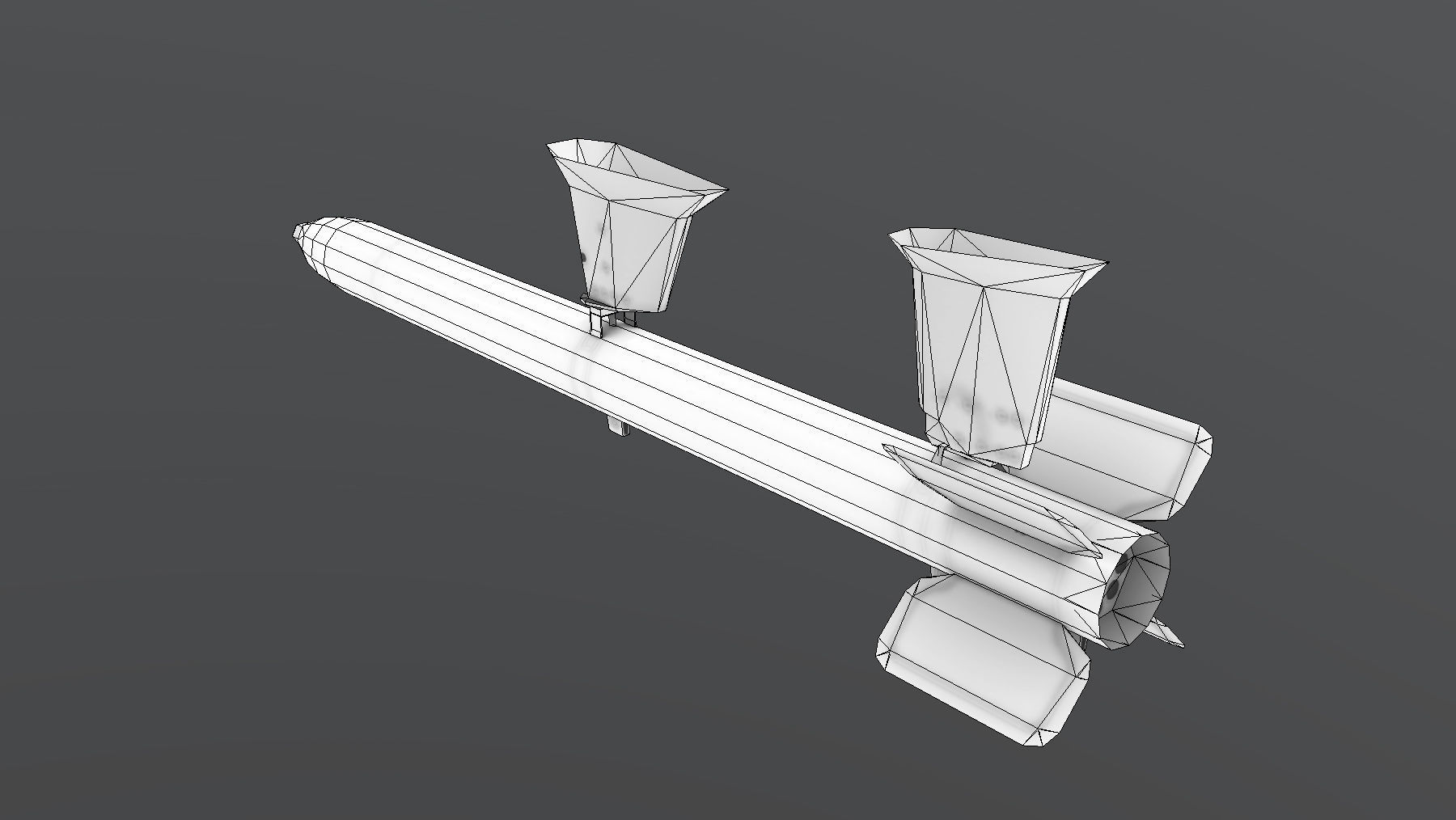 US Rocket HVAR Low-poly 3D model_17