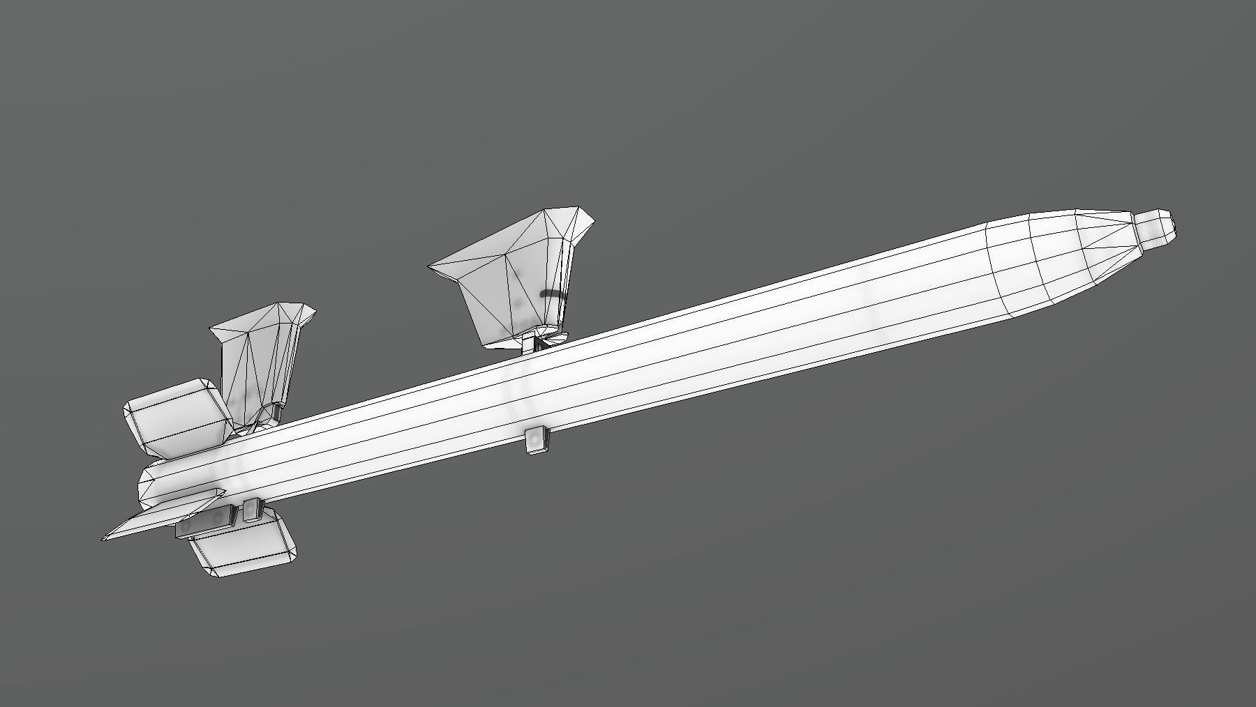 US Rocket HVAR Low-poly 3D model_16