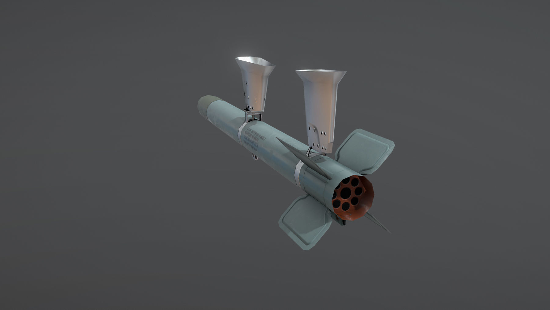 US Rocket HVAR Low-poly 3D model_3