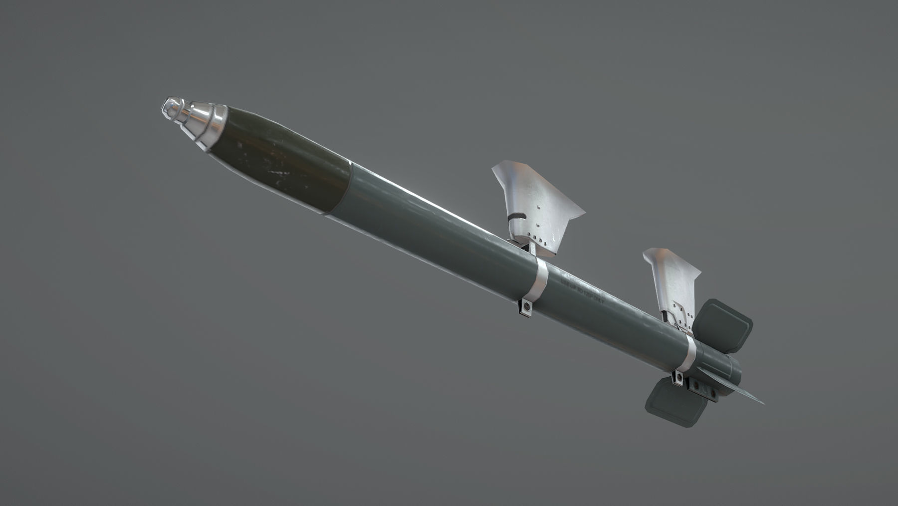 US Rocket HVAR Low-poly 3D model_6