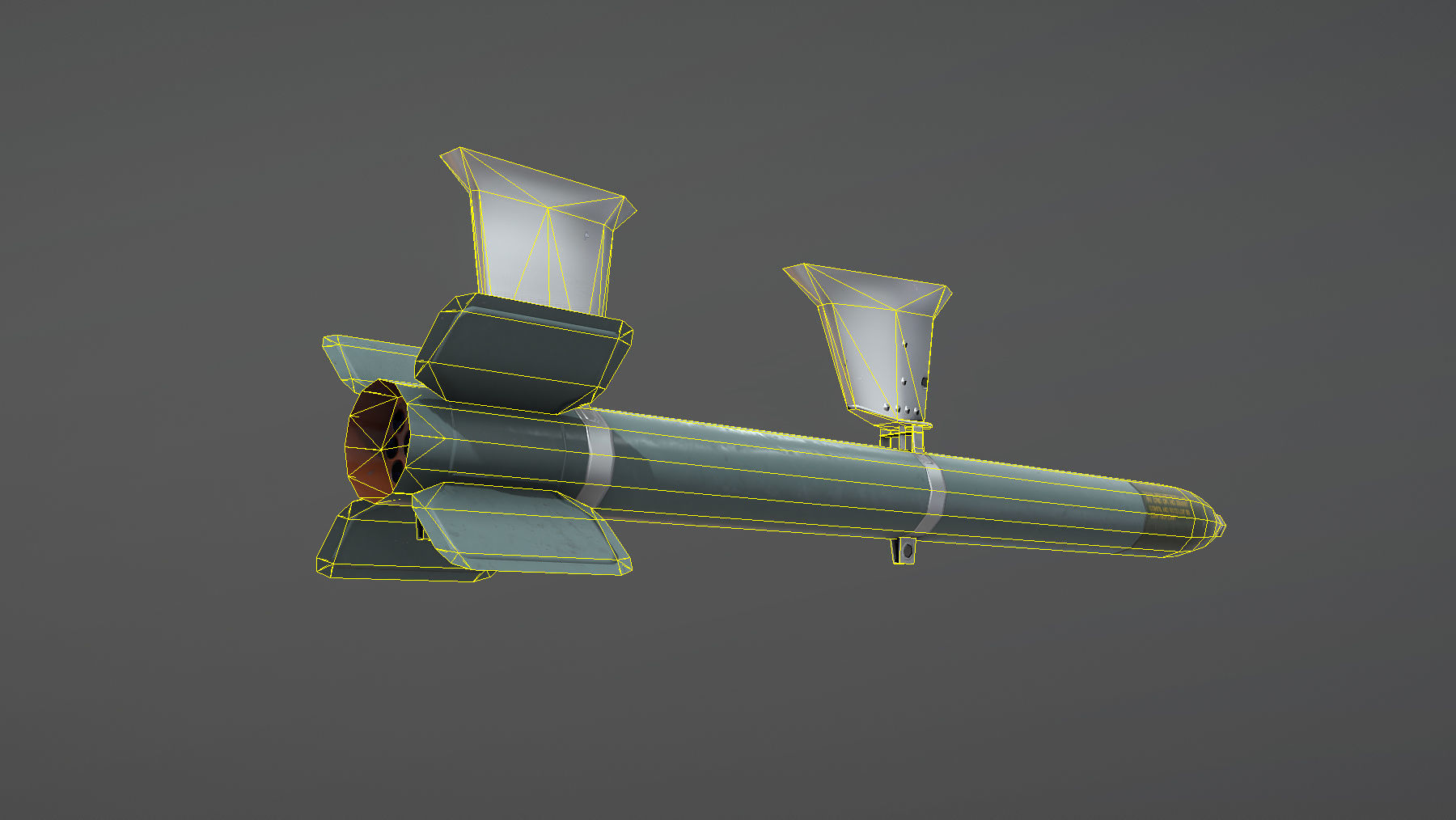 US Rocket HVAR Low-poly 3D model_14