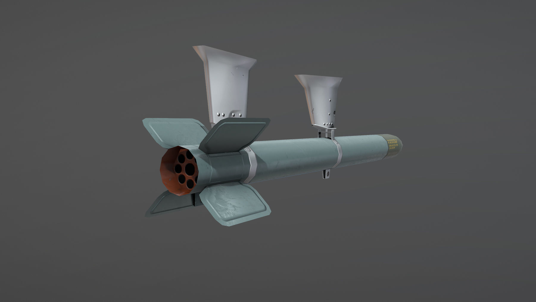 US Rocket HVAR Low-poly 3D model_2