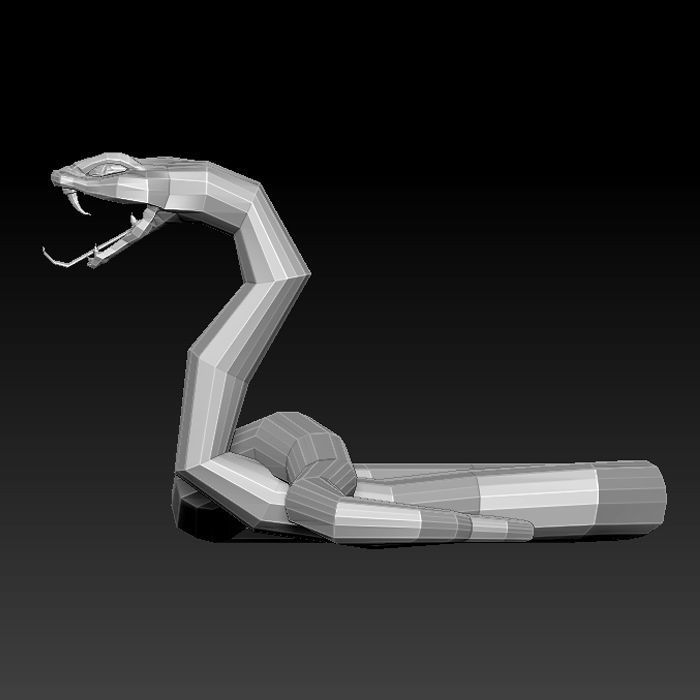 3D SNAKE LOWPOLY Low-poly 3D model_5