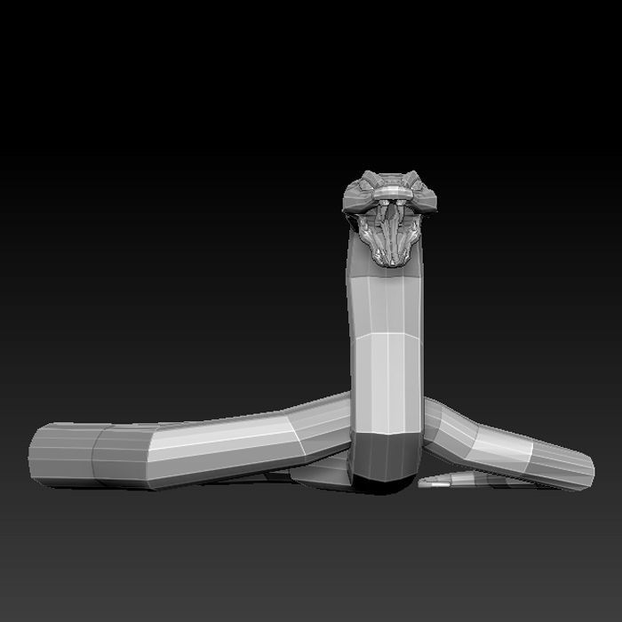 3D SNAKE LOWPOLY Low-poly 3D model_3