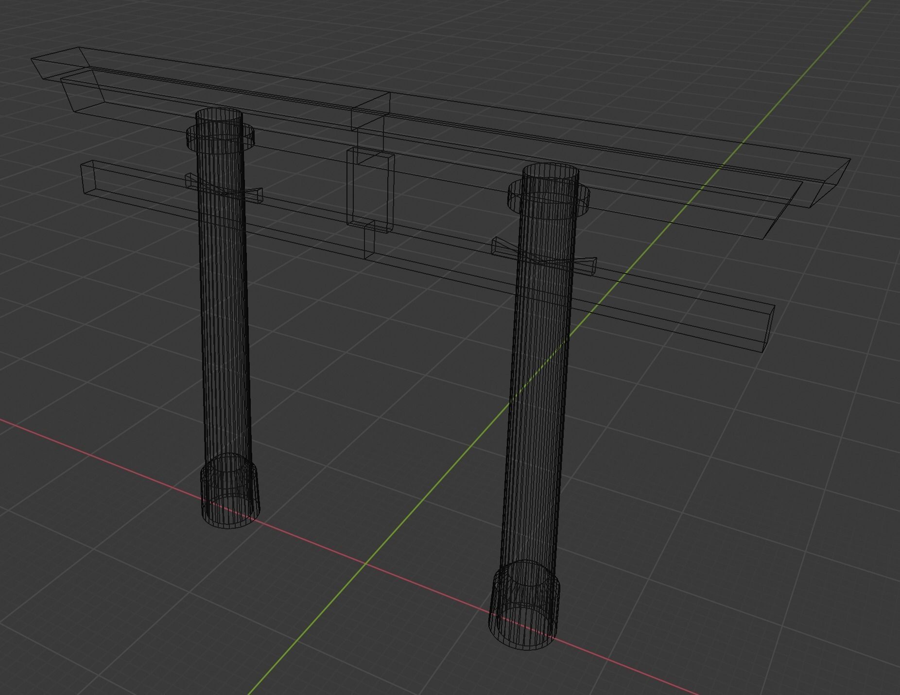 Japanese Torii in styles of Kasuga and Hachiman and Myojin 3D model_13