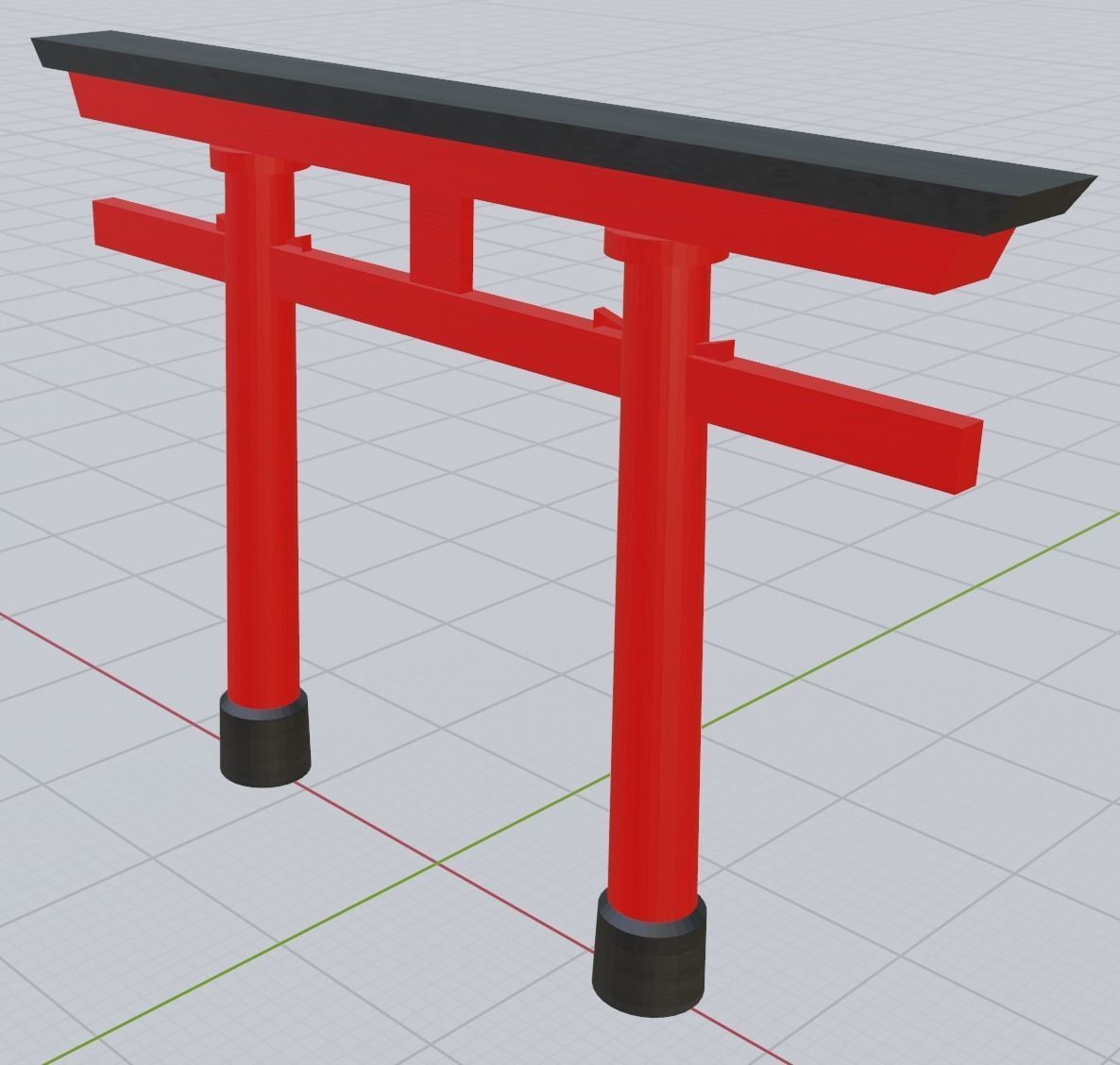 Japanese Torii in styles of Kasuga and Hachiman and Myojin 3D model_10