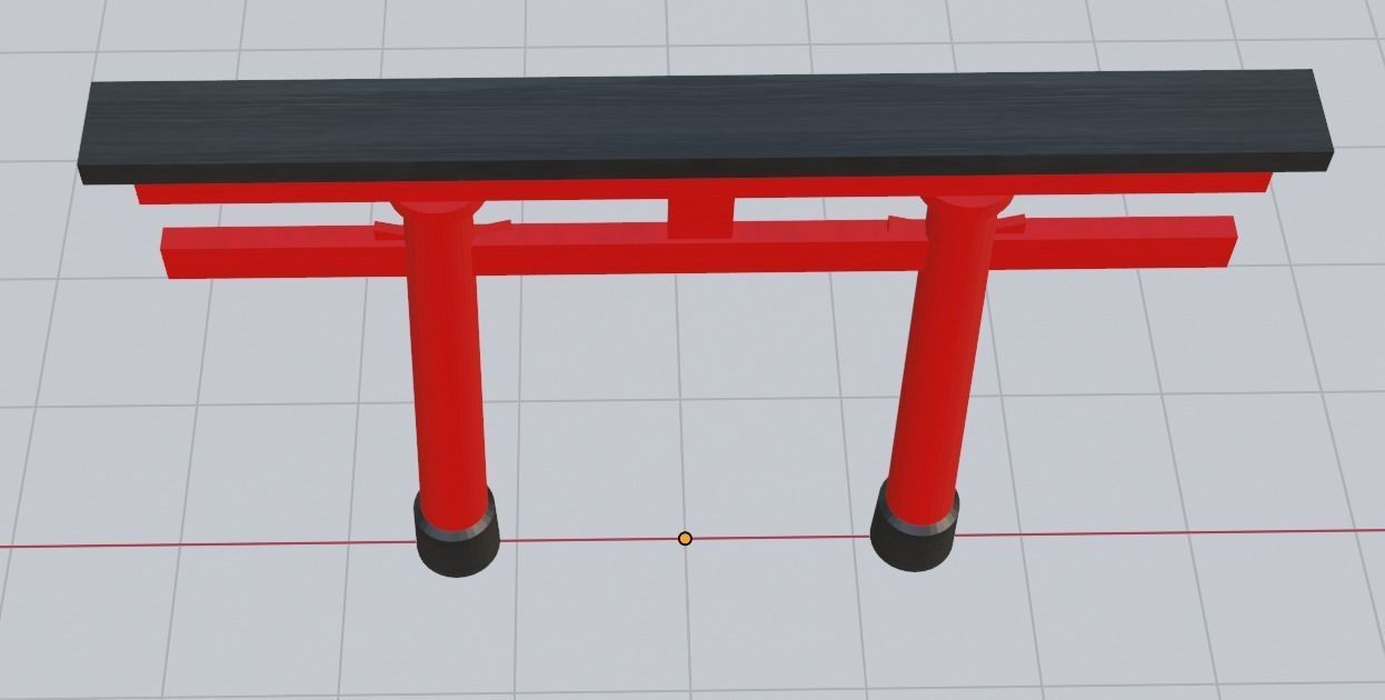 Japanese Torii in styles of Kasuga and Hachiman and Myojin 3D model_17