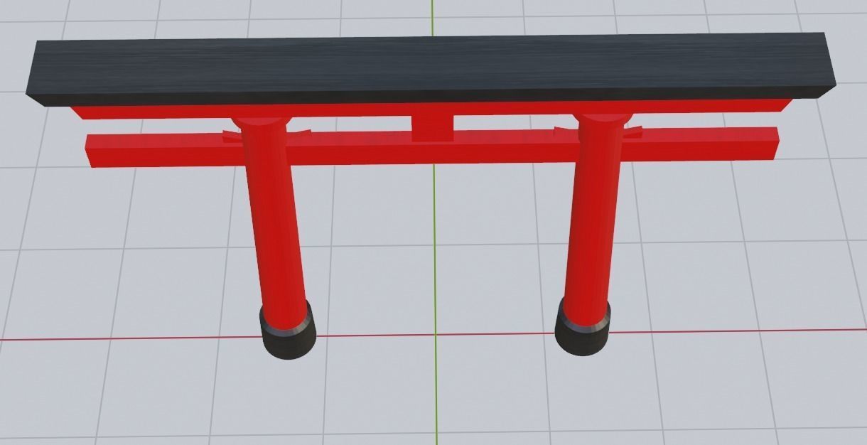 Japanese Torii in styles of Kasuga and Hachiman and Myojin 3D model_12